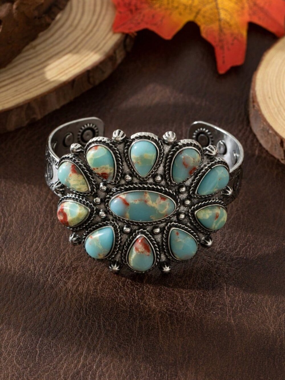 Bohemian Style fake Turquoise cuff Bracelet